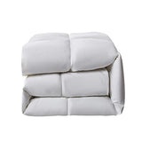 Serta Goose Feather Down Fiber Cotton Comforter Queen Size - 100% Cotton Duvet Insert - Hotel Luxury Hypoallergenic Bedding Comforter Extra Warmth 90 x 90 Inch White Serta