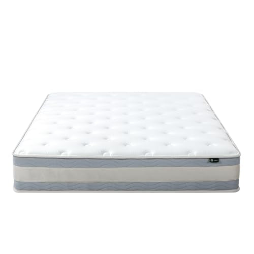 ZINUS 10 Inch Comfort Support Hybrid Mattress [New Version], King, Fiberglass Free, Medium Plush, Motion Isolation, Certified Safe Foams & Fabric, Mattress in A Box