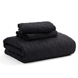 Bedsure Quilts Queen Size - Lightweight Bedspreads Queen Size with Basket Weave Pattern, Soft Quilt Bedding Set, Black Comforter Set Coverlet for All Seasons with 2 Pillow Shams (90" x 96") Bedsure