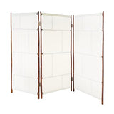 ZEW Bamboo 3 Panel Room Divider Privacy Screen, Freestanding 6 Feet Tall Decorative Room Separator, Espresso ZEW