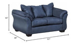Signature Design by Ashley Darcy Casual Plush Loveseat, Dark Blue Signature Design by Ashley