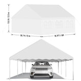 20x20ft Party Tent Heavy Duty Wedding Tent Outdoor Canopy Event Shelters Galvanized Canopy Commercial Tent with Removable Sidewall Windows for Outdoor Events Wedding Birthday Hipicute