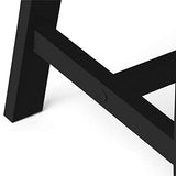 SIMPLIHOME Dylan SOLID WOOD Modern Industrial 60 inch Wide Home Office Desk, Writing Table, Workstation, Study Table Furniture in Black SIMPLIHOME