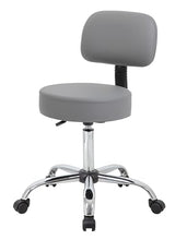 Boss Office Products Be Well Medical Spa Professional Adjustable Drafting Stool with Back, Grey (B245-GY) Boss Office Products