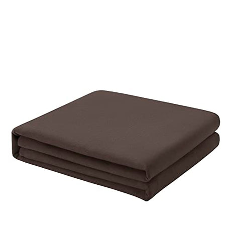 FreshCulture Twin Flat Sheet - Hotel Quality Twin Flat Sheet Only - Brushed Microfiber Top Sheet - Ultra Soft & Breathable - Wrinkle-Free - Easy Care - Single Flat Sheet (Twin, Brown) FreshCulture