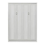 Harper & Bright Designs Queen Size Murphy Bed, Wood Queen Wall Bed Cabinet Bed, Rustic White Harper & Bright Designs