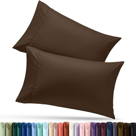 Utopia Bedding King Pillow Cases - 2 Pack - Envelope Closure - Soft Brushed Microfiber Fabric - Shrinkage and Fade Resistant Pillow Covers King Size 20 X 40 Inches (King, Brown) Utopia Bedding