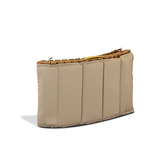 East West Furniture BHNU1NA Helena Patio Chaise Lounge-Outdoor Acacia Wood Sunlounger Chair for Poolside, Deck, Lawn, 72x22x25 Inch, Natural Oil East West Furniture