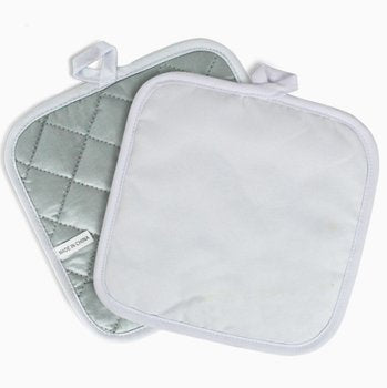 Square Blank Oven Mitts Sublimation Slim Set 6 Pieces Heat Thermal Transfer Polyester Pot Holder Kitchen cookware Dinning SFS BLANK