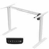 VIVO Electric Stand Up Desk Frame Workstation with Memory Touch Pad, Single Motor Ergonomic Standing Height Adjustable Base, White, DESK-V102EW VIVO