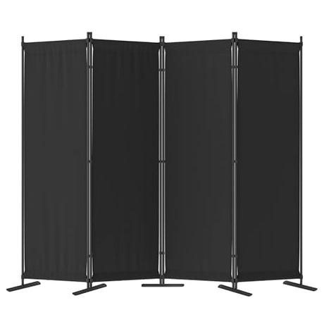 Morngardo 6FT Room Divider Portable, Folding Privacy Screens, 4 Panel Room Partitions, 88" Foldable Wall Dividers, Separating for Home Office Bedroom Dorm Decor (Black) Morngardo