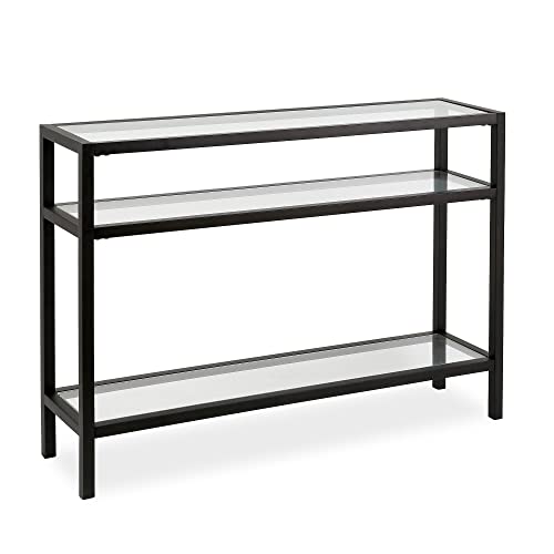 Henn&Hart 42" Wide Rectangular Console Table in Blackened Bronze, Entryway Table, Accent Table for Living Room, Hallway Henn&Hart