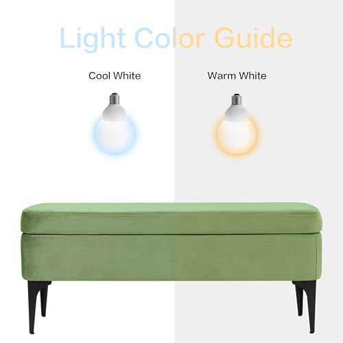 HomePop Upholstered Storage Bench with Metal Leg Home Décor|Bench with Storage for Living Room & Entryway - Green Velvet HomePop