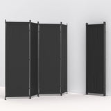 Morngardo 6FT Room Divider Portable, Folding Privacy Screens, 4 Panel Room Partitions, 88" Foldable Wall Dividers, Separating for Home Office Bedroom Dorm Decor (Black) Morngardo
