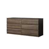 Tvilum Scottsdale 6 Drawer Double Dresser, Truffle Tvilum