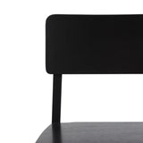 Walker Edison 2-Piece Minimalist Solid Wood Counter Stool, Set of 2, Black Walker Edison