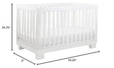 Babyletto Modo 3-in-1 Convertible Crib with Toddler Bed Conversion Kit in White, Greenguard Gold Certified babyletto