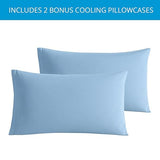 Caribbean Joe 6-Piece Sheet Set with Cooling Pillowcases, 10-inch Deep Pockets, Tropical Beach Coastal Design, Full, Seaweed Trellis CARIBBEAN JOE