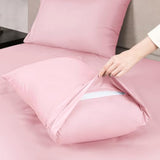 Mejoroom Twin Sheet Set - Hotel Collection Twin Sheets - Bedding Sheets & Pillowcases with Deep Pocket Fitted Sheet, Breathable, Wrinkle & Fade Resistant - 3 Piece(Blush Pink) Mejoroom
