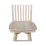 IC International Concepts Mission Barheight Stool with Swivel Seat Bar Height Table, 30", Ready to Finish IC International Concepts