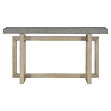 Merax Wood Entryway Console Table, Modern Line Frame with Industrial Concrete Top, for Living Room/Hallway/Foyer, Grey Merax