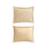 Martha Stewart - Queen Duvet Cover Set, Soft Cotton Blend Jacquard Bedding for Year Round, 3 Piece Bed Set with Matching Pillowcases (Vintage Damask Beige) Martha Stewart