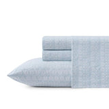 Tommy Bahama - King Size Sheet Set, 100% Cotton Percale Bedding with a Crisp & Cool Feel, Bed Sheets with Matching Fitted Sheet & Pillowcases (Palm Tree Ikat Blue) Tommy Bahama