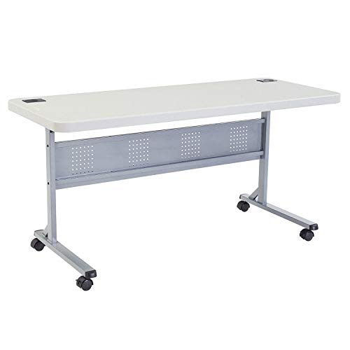 Global Industrial Blow Molded Folding Training Table, Gray, 60" x 24" Global Industrial