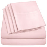 Full Size Bed Sheets - 6 Piece 1500 Supreme Collection Fine Brushed Microfiber Deep Pocket Full Sheet Set Bedding - 2 Extra Pillow Cases, Great Value, Full, Pale Pink Sweet Home Collection