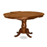 East West Furniture PONA7-SBR-W 7 Piece Kitchen Table Set Consist of an Oval Dining Table with Butterfly Leaf and 6 Dining Chairs, 42x60 Inch, Saddle Brown East West Furniture