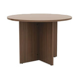 Alera ALE Valencia Round Conference Table w/Legs, 29 1/2h x 42 dia., Modern Walnut Alera