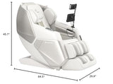 Lifevibe VAT Massage Chair Full Body VibroAcoustic Sonic Wave, SL-Track Zero Gravity Recliner with 25 Auto Modes, Smart Body Scan, Extendable Footrest, Reading Lamp, White Lifevibe