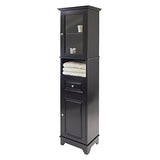 Winsome Wood Alps Tall Cabinet with Glass Door and Drawer Winsome