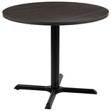 Flash Furniture Chapman 36" Round Multipurpose Conference Table, Business Meeting Table for Office and Conference Rooms, Rustic Gray Flash Furniture