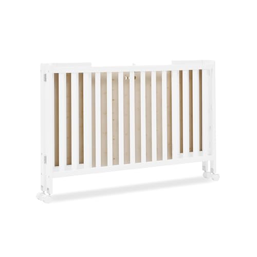Simmons Kids Aria Full Size Portable Folding Crib - Greenguard Gold Certified, Bianca White