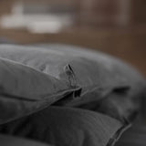 Airluck Feather Down Comforter Twin Size,Ink Gray All Season Duvet Insert,Luxurious Hotel Bedding Comforters with 100% Skin-Friendly Cotton Cover,Fluffy Medium Warmth with Corner Tabs(68x90 Inch) Airluck