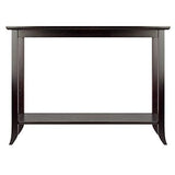 Winsome Genoa Console Table with Glass Top and Shelf, 40-Inch, Espresso, for Living Room, Hallway, or Entryway Winsome