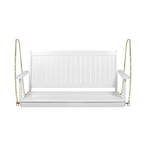 Christopher Knight Home Phoebe Outdoor Acacia Wood Porch Swing, White