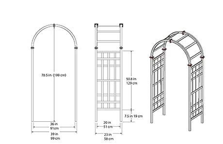 Sierra 39"W x 81"H Composite Vinyl Arbor Vita