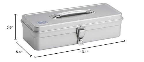 Toyo Steel T-320-SL Trunk Shape Steel Tool Box 33.3 x 13.7 x 9.5 cm Silver Toyo