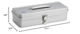 Toyo Steel T-320-SL Trunk Shape Steel Tool Box 33.3 x 13.7 x 9.5 cm Silver Toyo
