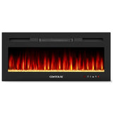 CONTOURE RV 31" Built-in Electric Heater with Fireplace Design - Mobile Ready | Adjustable Heat, Flame Colors | Remote Control, Timer | Modern Design for RVs CONTOURE