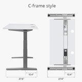 UPLIFTDESK V3 2-Leg Black Laminate Standing Desk – Adjustable Height, Advanced 1-Touch Memory Keypad, Under Desk Cable Management, Wire Grommets (Black C-Frame, 42 x 24 inch) UPLIFTDESK