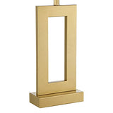 360 Lighting Marshall Modern Glam Luxury Table Lamp 30" Tall Gold Metal Open Base Oatmeal Rectangular Shade Decor for Living Room Bedroom House Bedside Nightstand Home Office Entryway 360 Lighting