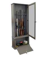 American Furniture Classics Model 860, Classic 12 Gun Cabinet with Tempered Glass, Grey American Furniture Classics