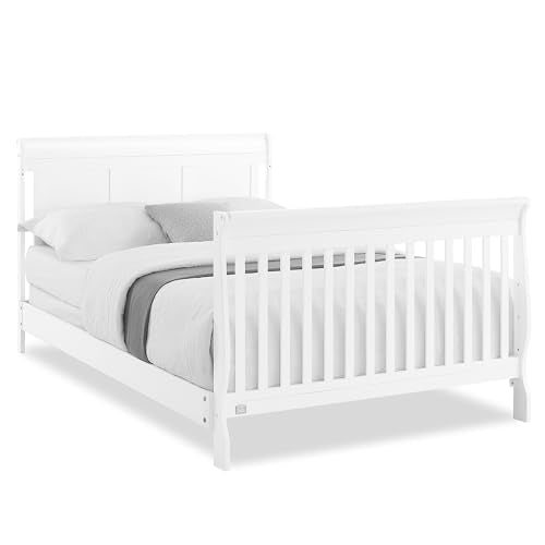 Delta Children Simmons Kids Carter 6-in-1 Convertible Crib - Greenguard Gold Certified, Bianca White