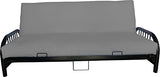 D&D Futon Furniture Futon Covers, Mattress Slipcovers, Polyester Poplin (Gray, Full 6x54x75) D&D Futon Furniture