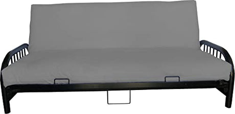 D&D Futon Furniture Futon Covers, Mattress Slipcovers, Polyester Poplin (Gray, Full 6x54x75) D&D Futon Furniture