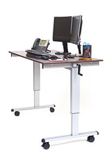 Luxor STANDUP-CF60-DW 60" High Speed Crank Adjustable Stand Up Desk Luxor