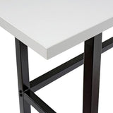 Global Industrial Standing Height Table with 12 AC Power Outlets, 96" L x 36" W x 42" H, Gray Laminate Top, Black Steel Frame, Standing Rectangular Bar Table Global Industrial